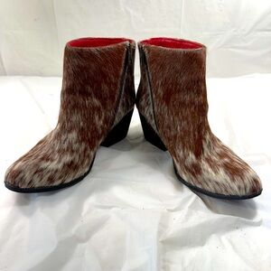 Alcala Richard Hair on hide western boots Sz 10